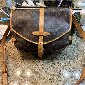 Louis Vuitton Brown and Tan Crossbody Bag